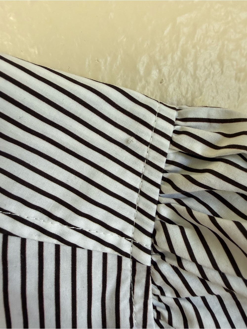 Frame The Shirred Puff Sleeve Stripe Organic Cotton Top - Picture 5 of 6